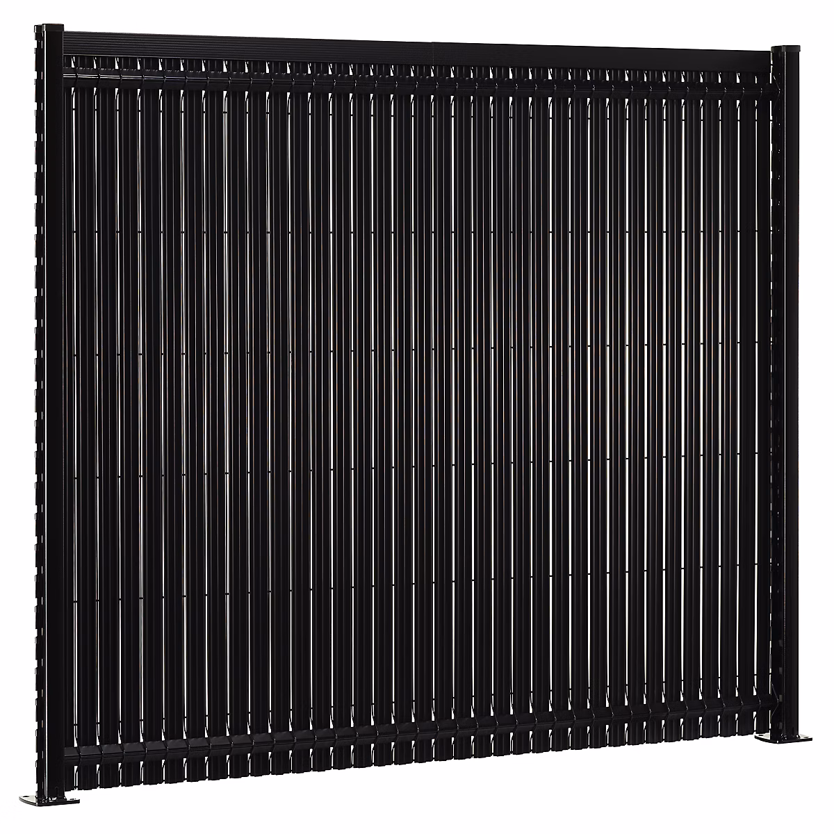 Grillage – Kit de lamelles occultantes PVC noir H.103 cm