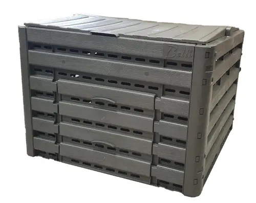 Composteur coloris taupe Compost’wood 400 L - 80 x 80 x 60 cm