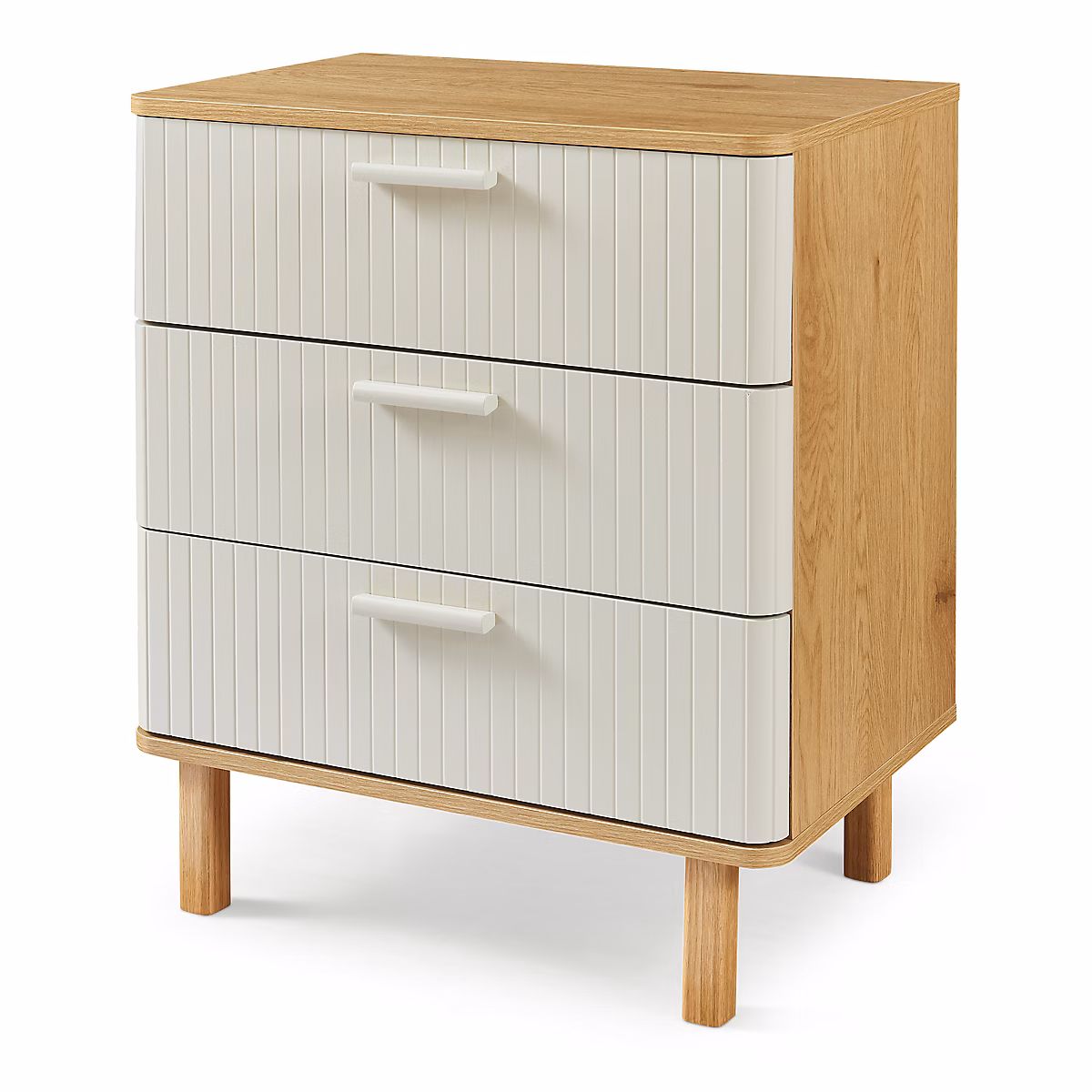 Commode Ferrersp 70 × 60 × 40 cm effet chêne / couleur sable en.casa