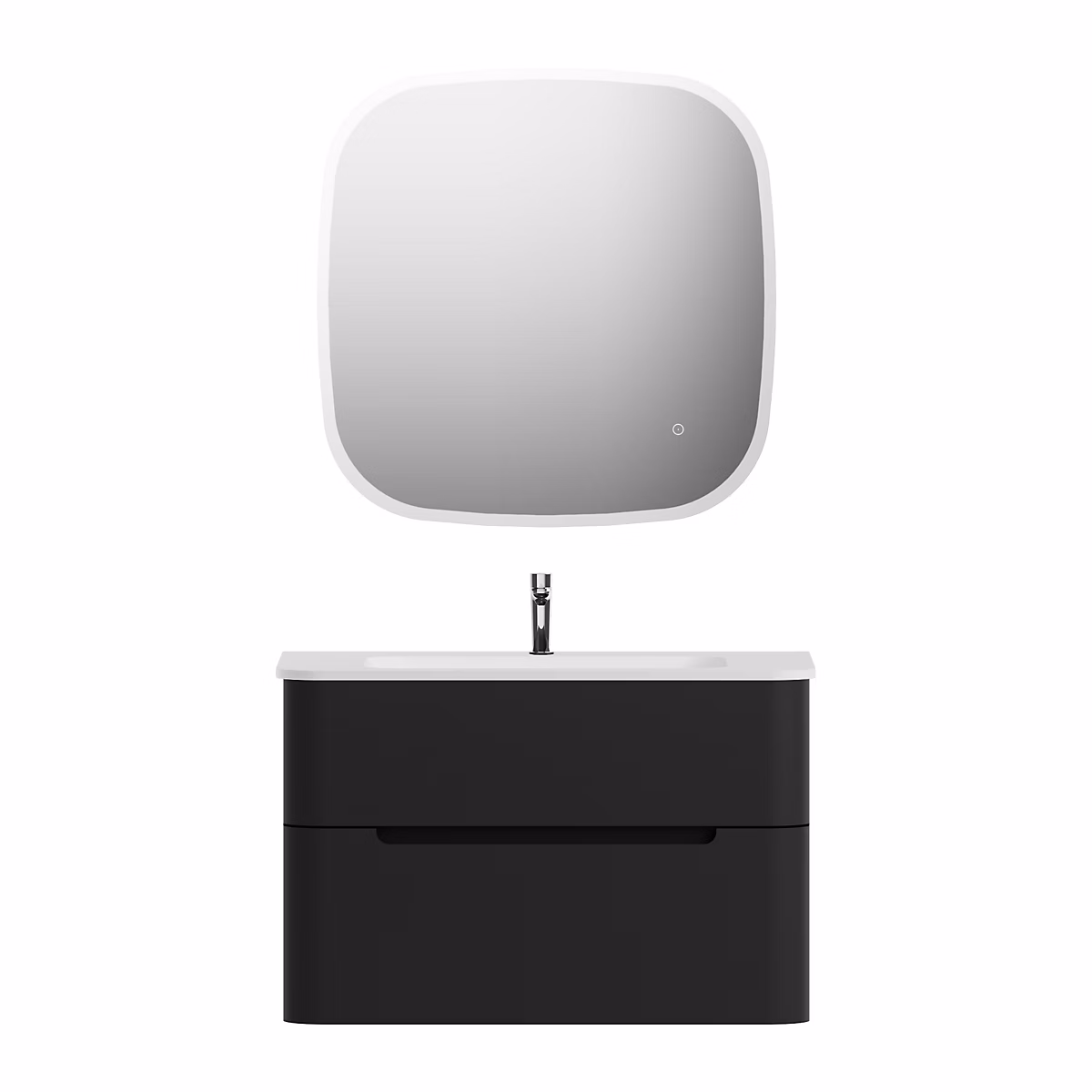 Miroir de salle de bains lumineux LED L.75 x H.75 x P.2 cm – Alba
