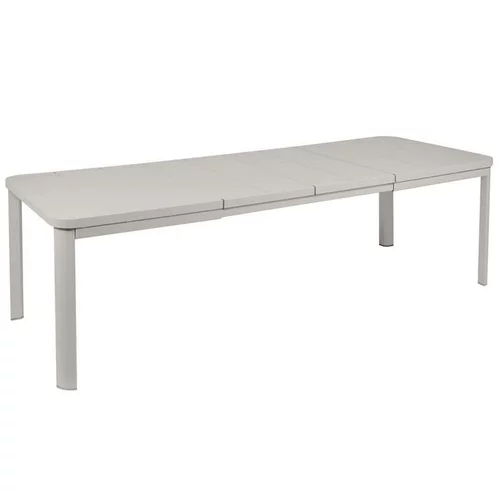 Table avec rallonges coloris gris en acier Oléron Fermob - 82 x 82 x 74 cm