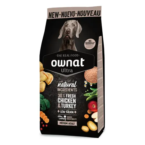 Croquettes pour chien medium adult Ownat Ultra - 12 kg
