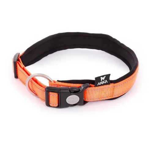 Collier neo+ orange Martin Sellier - 25 mm x 55 à 60 cm
