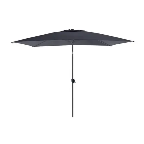 Parasol droit rectangulaire coloris gris - 300 x 200 cm