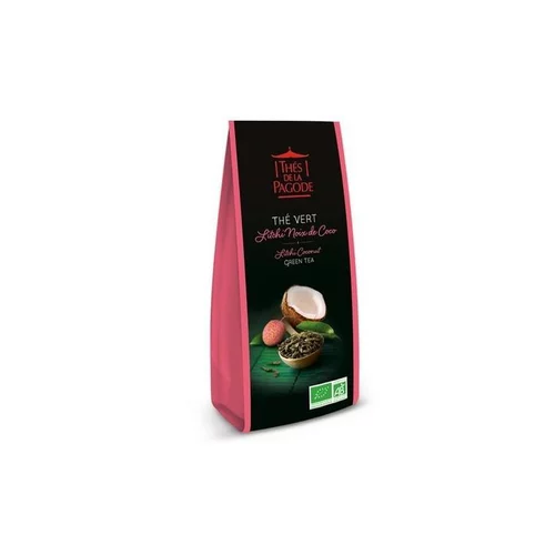 Thé vert litchi noix de coco bio - sachet de 100 g