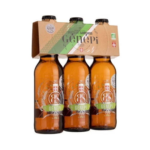 Pack bière blonde bio au génépi Brasseurs Savoyards - 3 x 33 cl