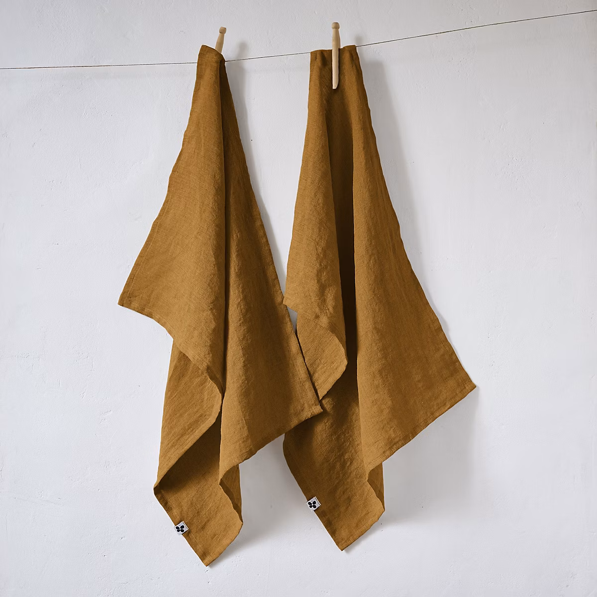 2 essuie – vaisselle 50 × 70 cm SOLINE Caramel