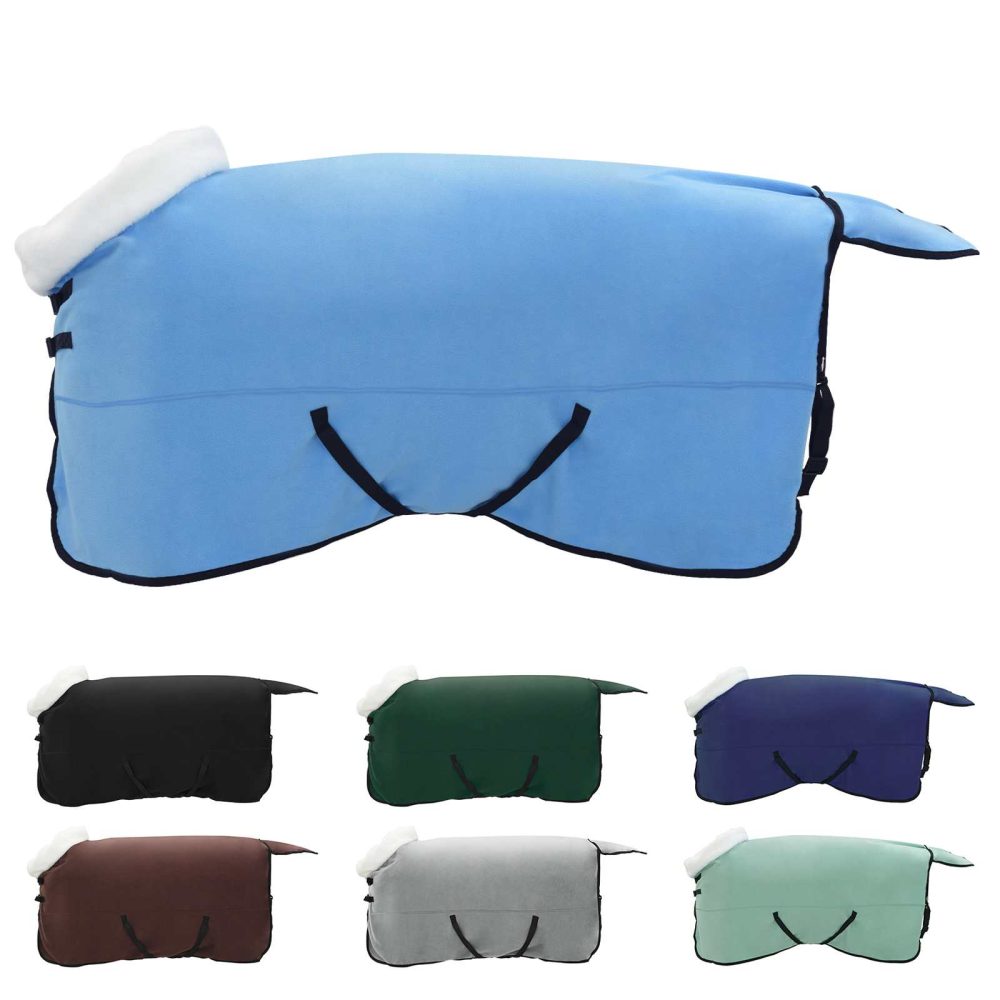 vidaXL Couverture Équine Aqua Complet 125 cm Fleece polaire – Aménagement du jardin