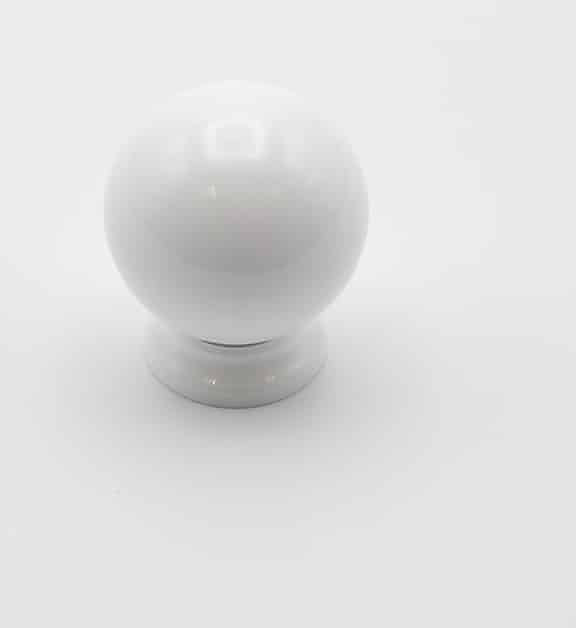 Poignée et bouton – Bouton de meuble en résine polidur Haute resistance avec base D 34 mm BlancLot de 9