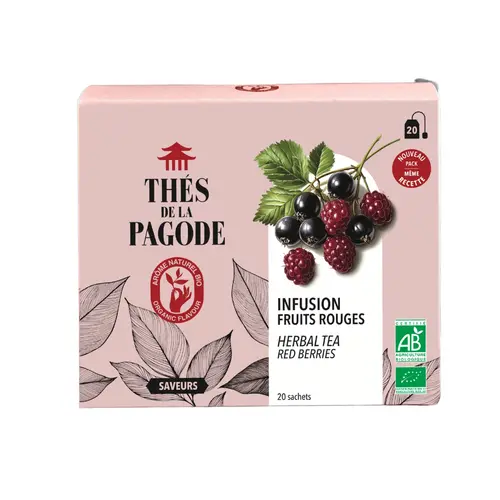 Infusion bio aux fruits rouges Thés de la Pagode - 20 infusettes