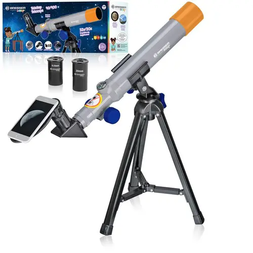 Lunette astronomique compacte enfant grise Bresser - 34 x 5,5 x 5,5 cm
