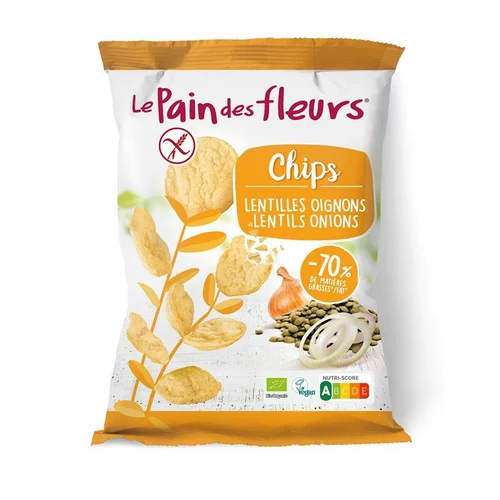 Chips bio aux lentilles et oignons - 50 g