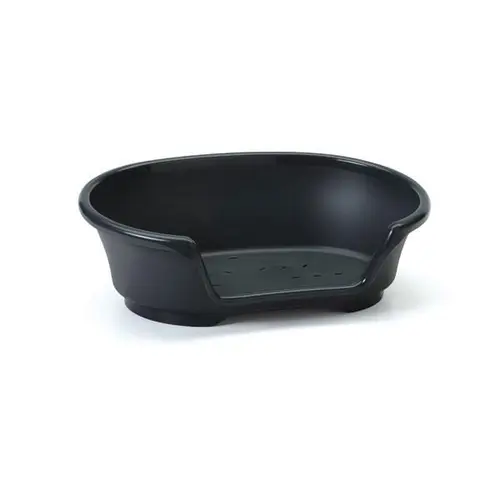 Corbeille pour chien en plastique noir Savic modèle Cosy Air 78 cm (fond du panier) - 90 x 60 x 26 cm