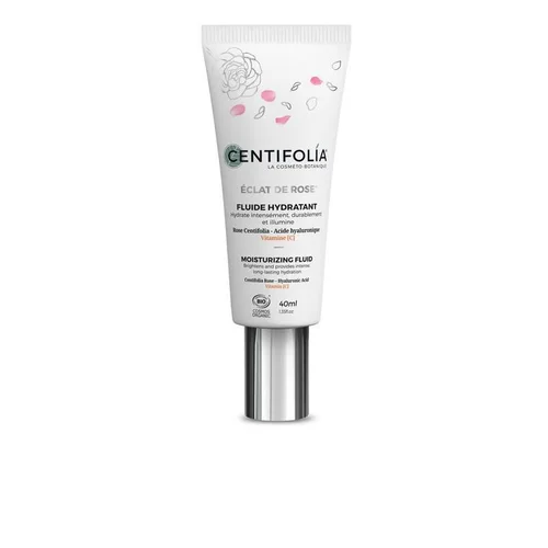 Fluide hydratant bio Centifolia gamme éclat de rose - 40 ml