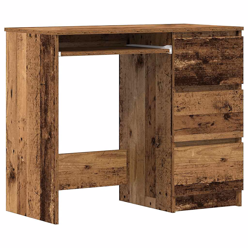 Bureau vieux bois 90 × 45 × 76 cm bois d'ingénierie vidaXL