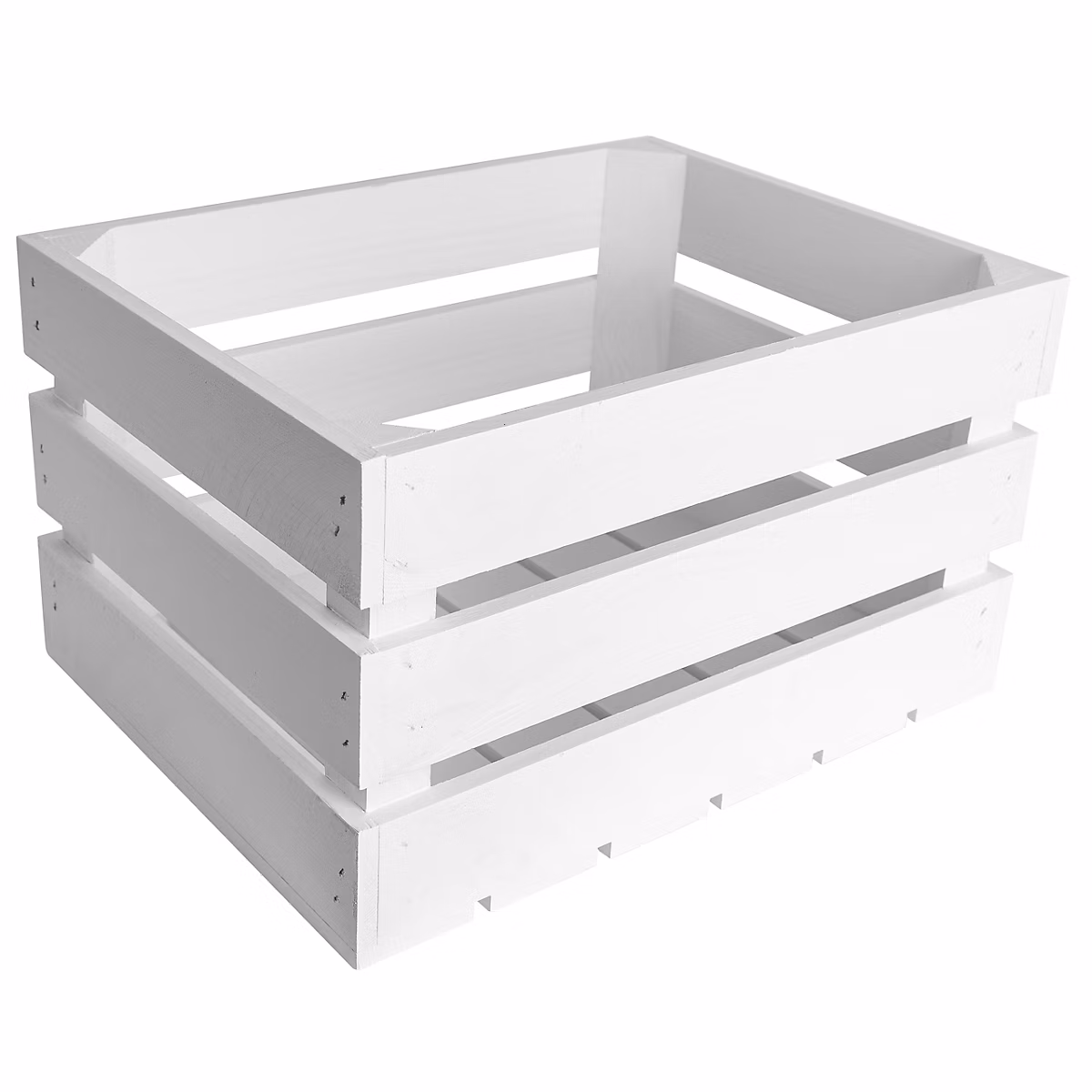Creative Deco Caisse en Bois Blanc 40 × 30 × 23 cm (+/ – 1cm), Caisse Rangement Bois, Caisse en Bois Vintage, Cagette Bois Deco