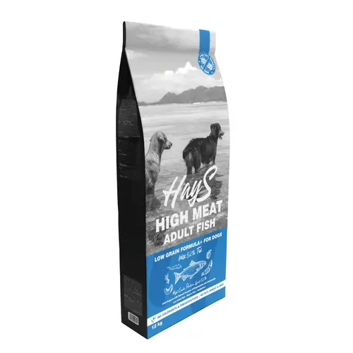 Croquette pour chien adulte au poisson Hays High Meat - 12 kg
