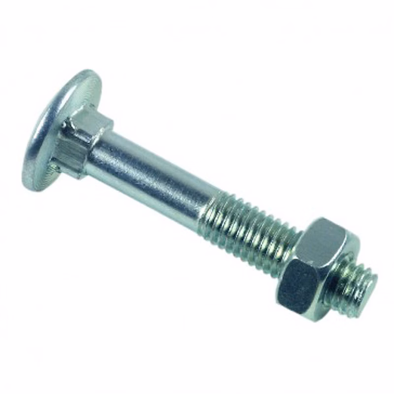 Boulon LENNIE TRCC tête ronde collet carré – zingué blanc | M6x35 | boîte de 100 | BTRCC0603502B