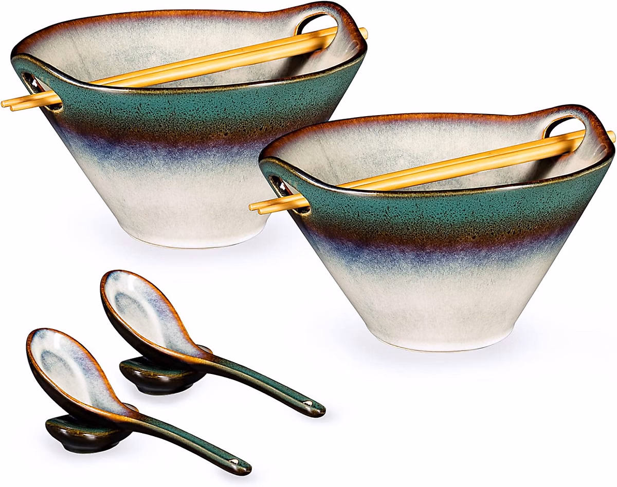 Vaisselle – Ensemble 8 pièces bols ramen japonais en céramique