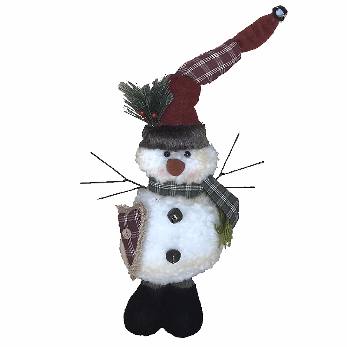 Décoration de Noël – Bonhomme De Neige Décoration Noël En Polyester Blanc 43x19x14
