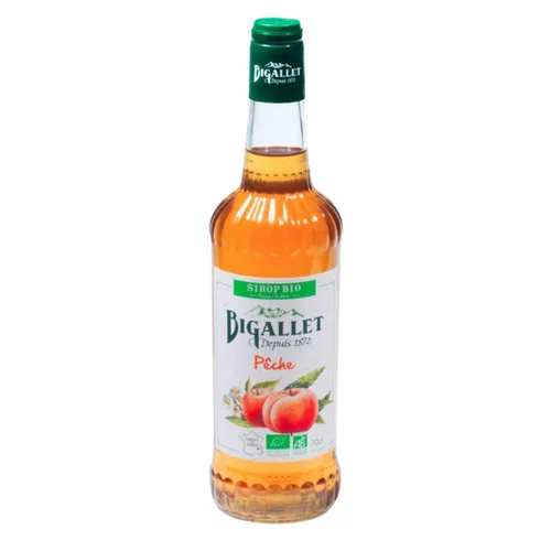 Sirop de Pêche bio - Bouteille de 70 cl