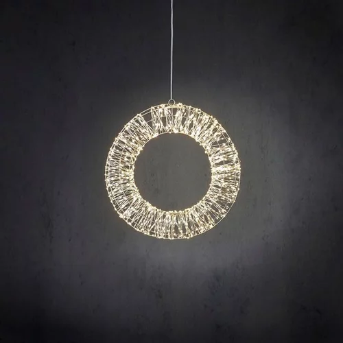 Couronne lumineuse LED à lumière blanc chaud fixe sur secteur - Ø 45 cm