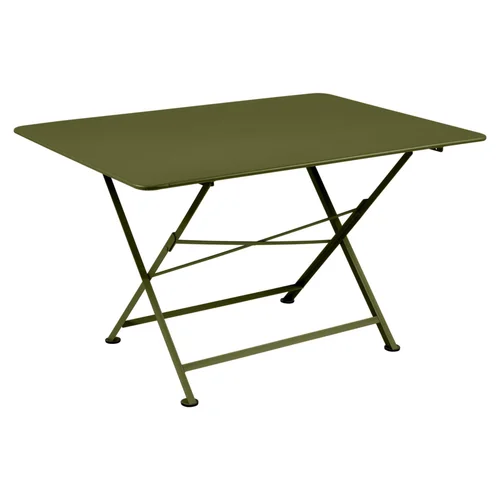 Table pliante Cargo coloris vert en acier Fermob - 128 x 90 cm