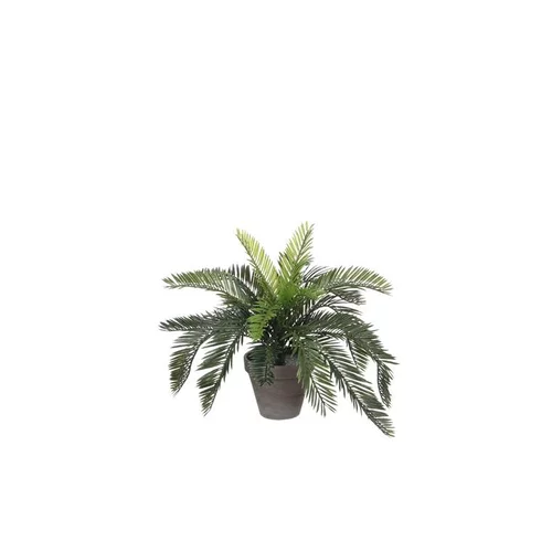 Cycas palmier artificiel vert en pot Stan gris H 48 x Ø 44 cm