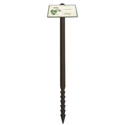 Étiquette à planter jalons de jardin persil coloris marron - 45 cm