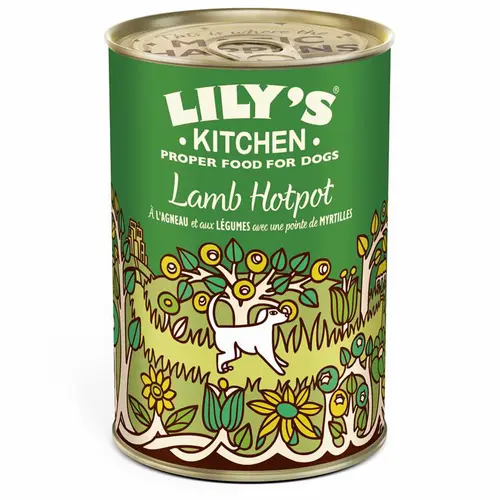 Aliment humide pour chien à l’agneau et aux légumes goût myrtilles Lily’s Kitchen - 400 g