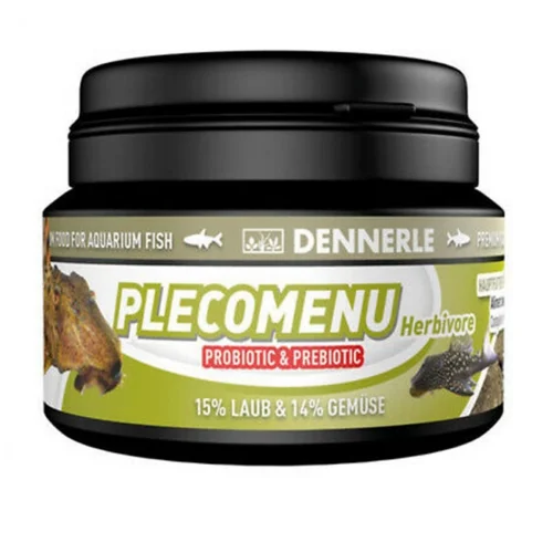Alimentation herbivore PlecoMenu, enrichie en plantes - DENNERLE - format 43g/100ml
