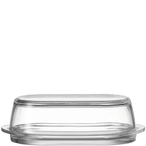 Beurrier en verre transparent Ciao - 21 x H 8 cm