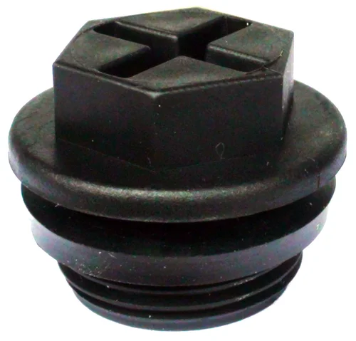 Bouchon de vidange noir pour cuve