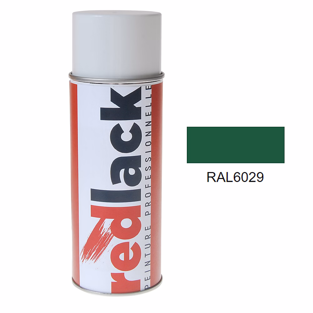 Bombe de peinture Aérosol – spray, 400ml, RAL 6029 Vert menthe, Mat, multisupport, Redlack, RAL6029