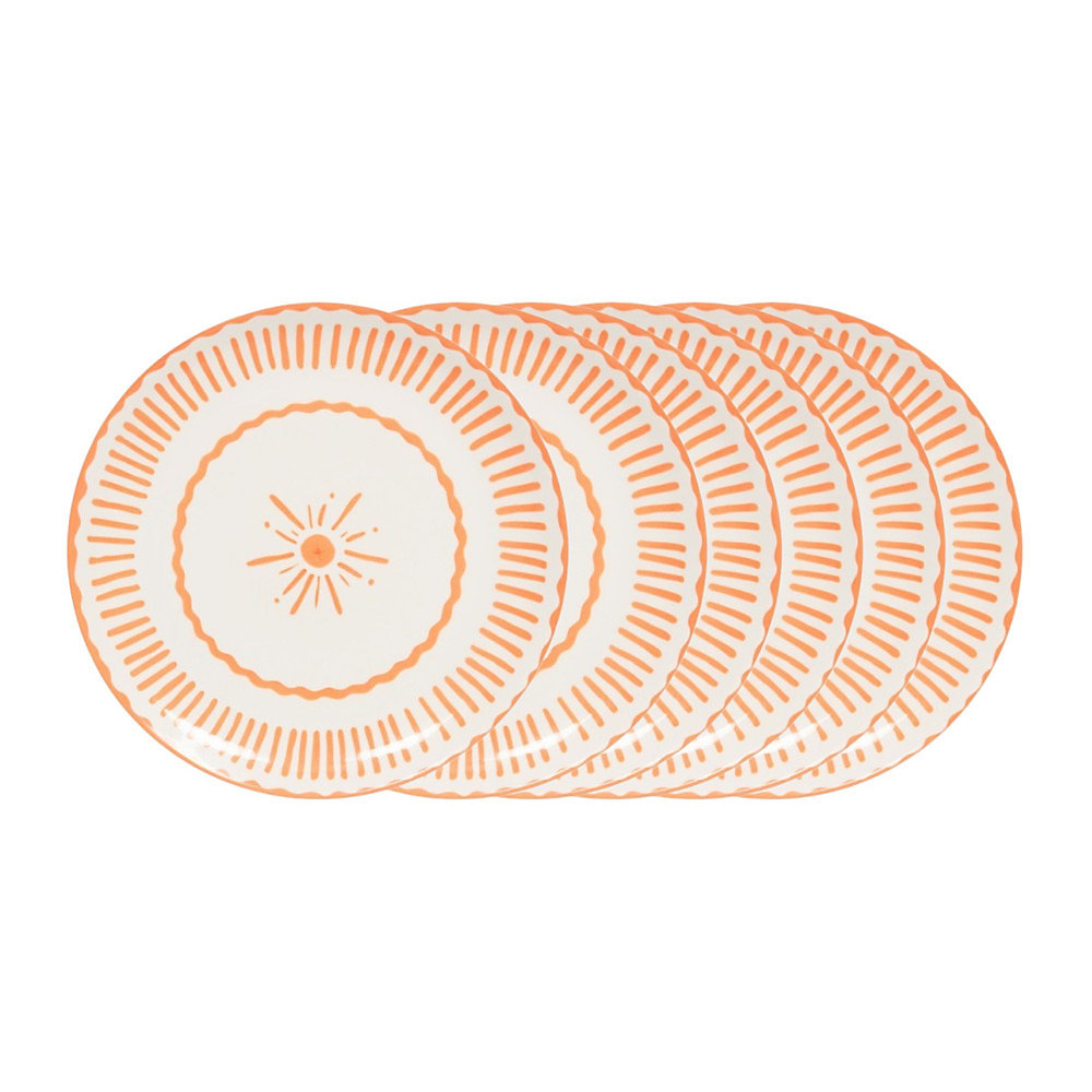 Assiette plate Tamara orange 27 cm (lot de 6) – Réf. CWOMRAJQL4878284051