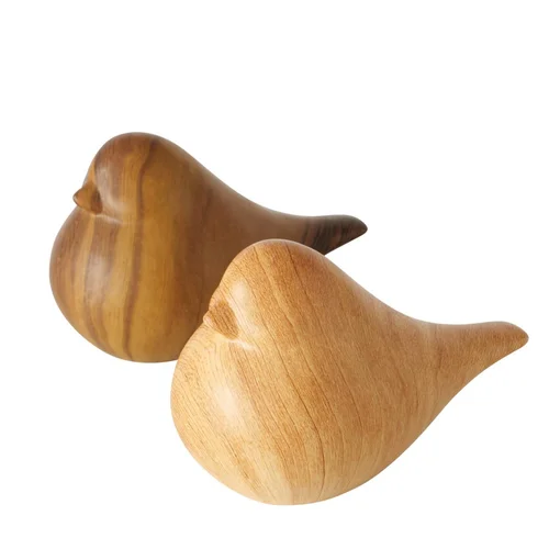 Figurine décorative oiseau Wilhelmy coloris marron en dolomite - 16 x 9 x 10 cm