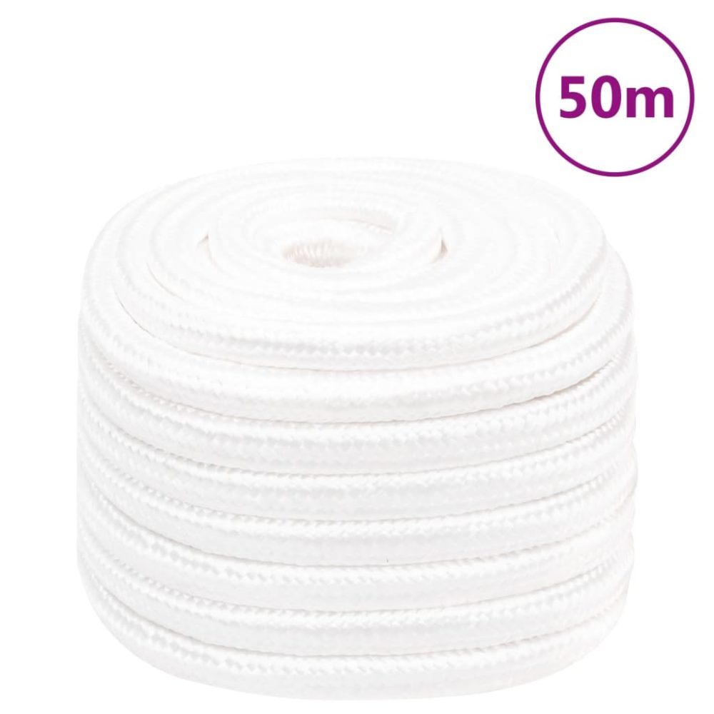 vidaXL Corde de bateau Blanc complet 20 mm 50 m Polypropylène – Équipement de loisirs