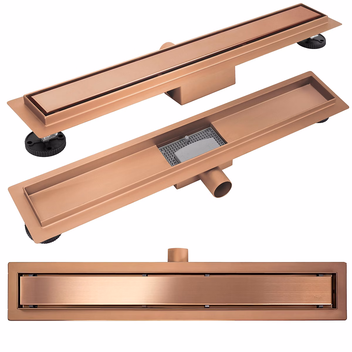 Evacuation des eaux – Drain Linéaire Rea Neox 50 Brush Copper
