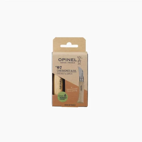 Couteau en bois et acier inoxydable Opinel n°7 Châtaigne