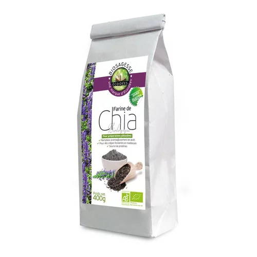 Farine de chia bio en sachet de 400 g