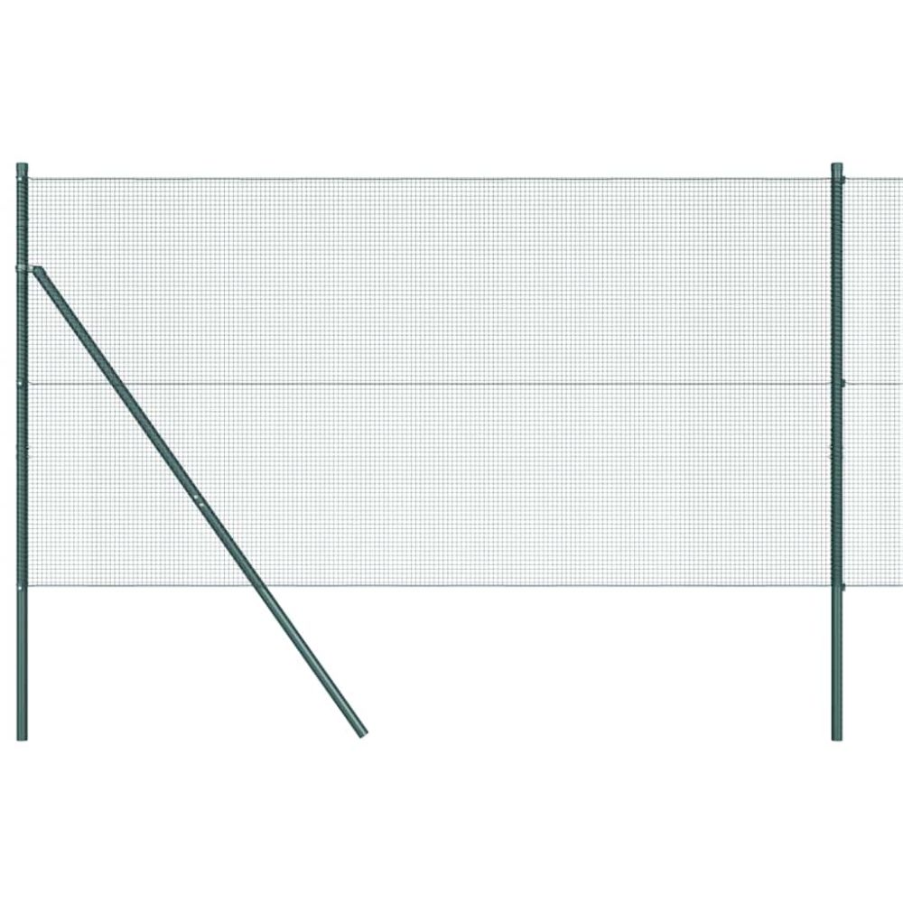 vidaXL Clôture en fils soudés pour fixation au sol 25 x 1,2 m Vert – 1,2 m 12 mm