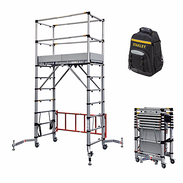 Echafaudage roulant alu télescopique | TELETOWER + Sac à dos – TELETOWER – SAC
