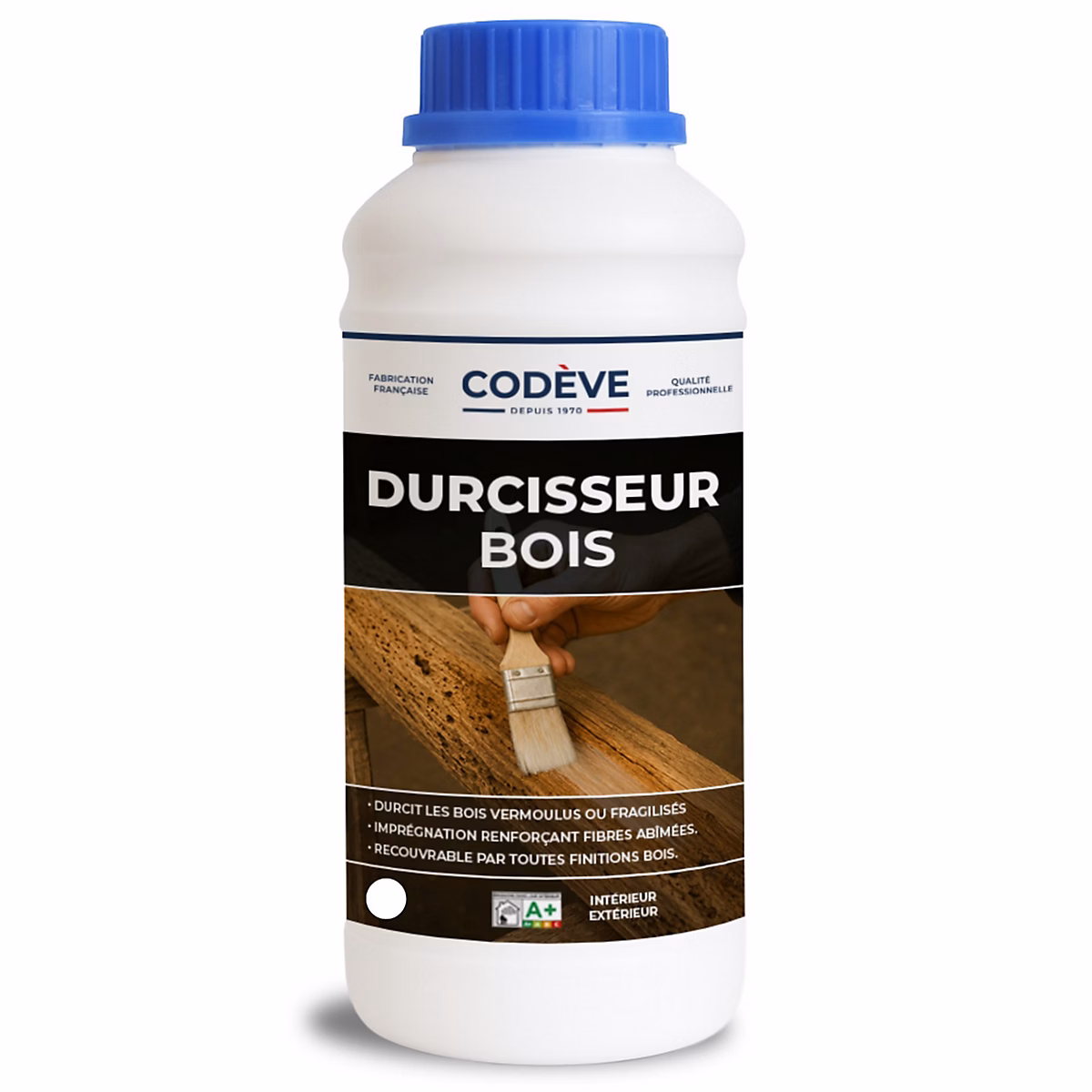 Durcisseur Bois – 1 L, Codeve Bois, Pour Le Durcissement D'un Bois Vermoulu, Friable, Ramolli Ou Pourri.