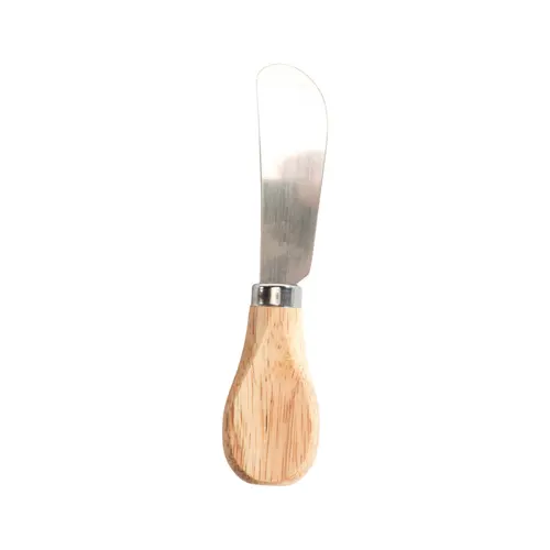 Ensemble de 5 petits couteaux à fromage en métal et bambou naturel - la boîte