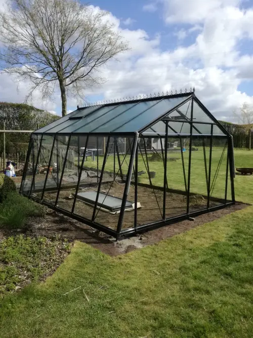 Serre de jardin S206H ACD en aluminium - 380 x 445 cm