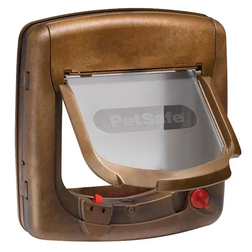 Chatière Petsafe magnétique luxe brune