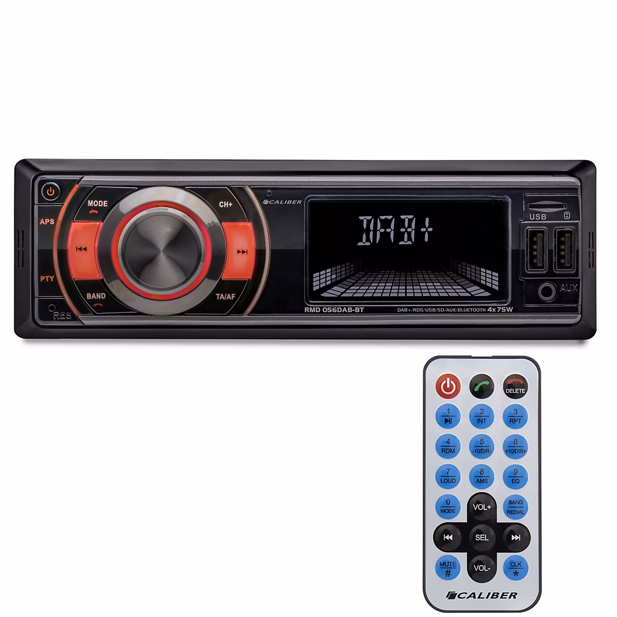 Autoradio RMD056DAB-BT avec DAB+ Bluetooth FM USB MP3 4 × 75Watt – 1 DIN, Affichage Couleur