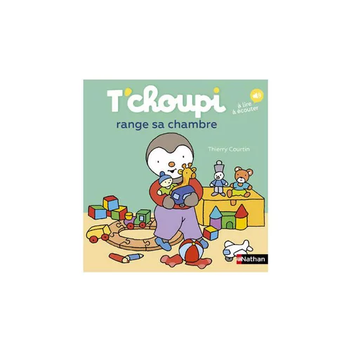 Le livre " T'choupi range sa chambre " aux Éditions Nathan