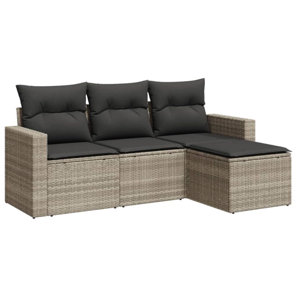 VidaXL 3251209 banc de jardin Rotin, Acier – Mobilier de jardin
