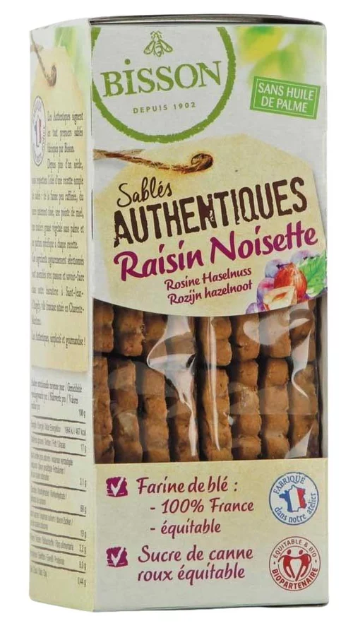 Authentiques raisins noisettes aux éclats de noisette 175 g BISSON